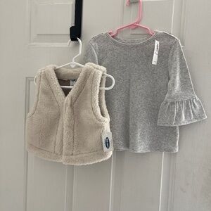 NWT 2 pieces Old Navy Vest and Top Toddler Girl’s Sz 4T